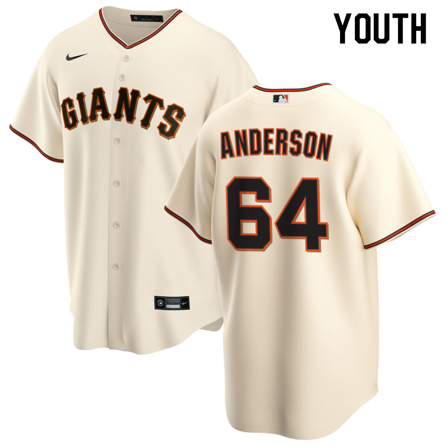 Nike Youth #64 Shaun Anderson San Francisco Giants Baseball Jerseys Sale-Cream - Click Image to Close